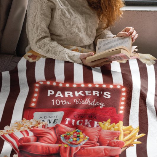 Snuggle Up in Stijl: Film Night Cinema Verjaardag Fleece Deken