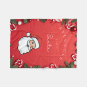 Snuggle Up Like Santa” Festive Holiday Blanket Fleece Deken (Voorkant (Horizontaal))