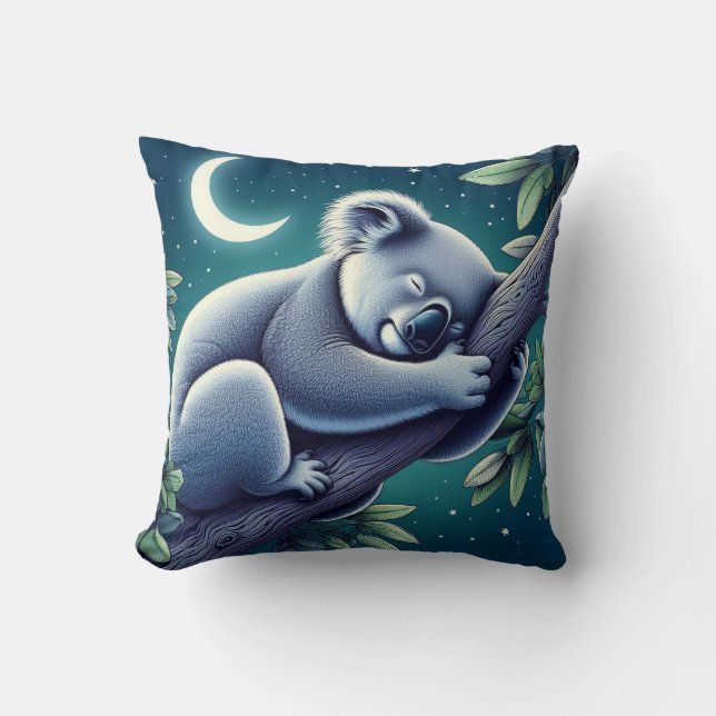 Snuggle Up met onze Schattige Koala Plush Kussen (Voorkant)