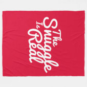 Snuggle up rood en wit fleece deken (Voorkant (Horizontaal))