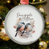 Snuggle weer is hier, vogels op tak kerst metalen ornament