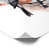 Snuggle weer is hier, vogels op tak kerst poster (Hoek)