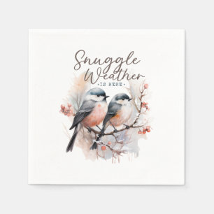 Snuggle weer is hier, vogels op tak kerst servet