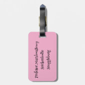 SnuggleNames: aangepast Bagagelabel (Achterkant verticaal)