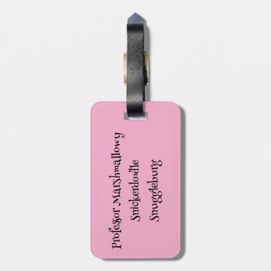 SnuggleNames: aangepast Bagagelabel (Achterkant verticaal)