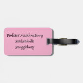 SnuggleNames: aangepast Bagagelabel (Achterkant horizontaal)