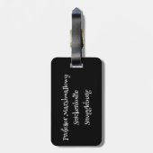 SnuggleNames: aangepast Bagagelabel (Achterkant verticaal)