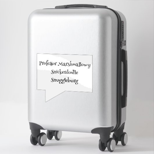 SnuggleNames: aangepaste bijnaam Vinyl Sticker (Koffer)