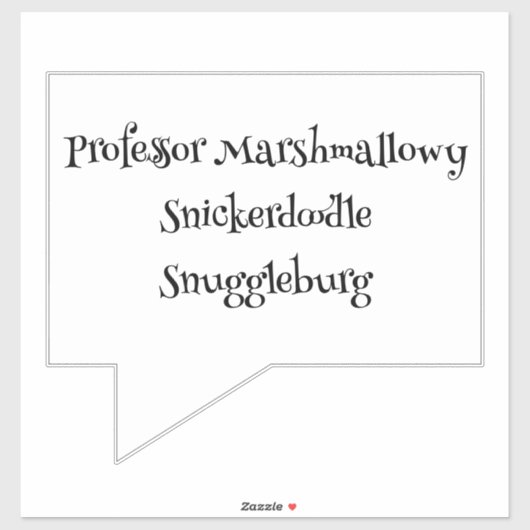 SnuggleNames: aangepaste bijnaam Vinyl Sticker (Vel)