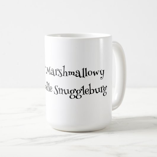 SnuggleNames: aangepaste cadeau-Mok - Medium Koffiemok (Voorkant rechts)