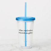 SnuggleNames: aangepaste tuimelaar met stro Acryl Drinkbeker (Voorkant)