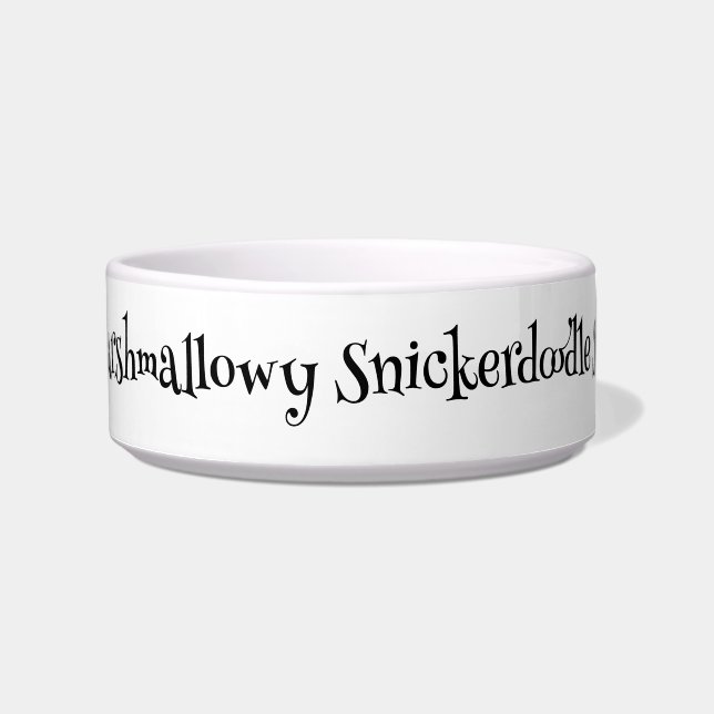 SnuggleNamesGifts Custom Pet Bowl - Medium Voerbakje (Voorkant)