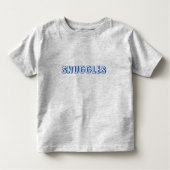 "Snuggles" blauwe letters Kinder Shirts (Voorkant)