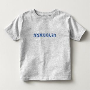 "Snuggles" blauwe letters Kinder Shirts