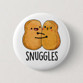 Snuggles Funny Nugget Couple Pun Ronde Button 5,7 Cm (Voorkant)