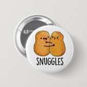 Snuggles Funny Nugget Couple Pun Ronde Button 5,7 Cm (Voorkant /achterkant)