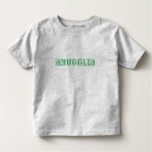 "Snuggles" groene letters Kinder Shirts (Voorkant)