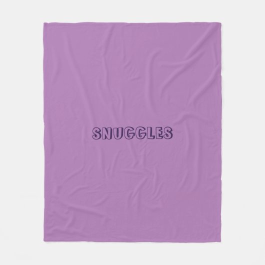 "Snuggles" lavender paars violet Fleece Deken (Voorkant)