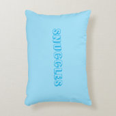 "Snuggles" Lichtblauw Accent Kussen (Voorkant(Verticaal))