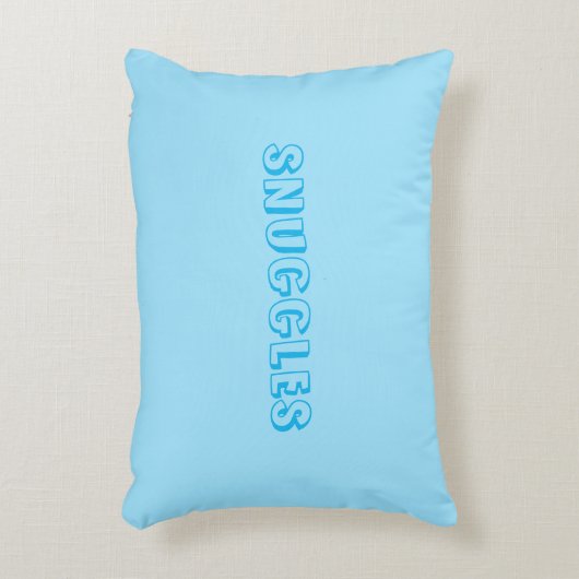 "Snuggles" Lichtblauw Accent Kussen (Voorkant(Verticaal))