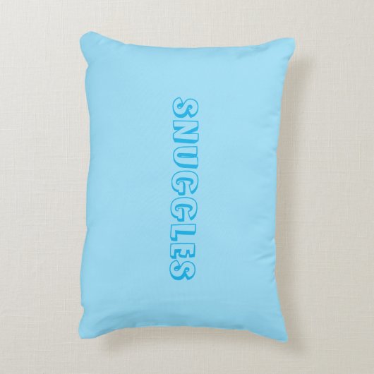 "Snuggles" Lichtblauw Accent Kussen (Achterkant (Verticaal))