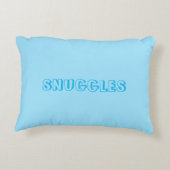 "Snuggles" Lichtblauw Accent Kussen (Achterkant)