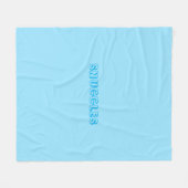 "Snuggles" Lichtblauw Fleece Deken (Voorkant (Horizontaal))