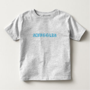 "Snuggles" Lichtblauwe letters Kinder Shirts