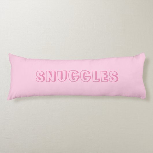 "Snuggles" Lichtroze Lichaamskussen (Voorkant)