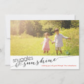 Snuggles & Sunshine met foto achterzijde Kaart (Voorkant)