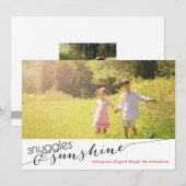 Snuggles & Sunshine met foto achterzijde Kaart (Voorkant / Achterkant)