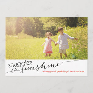 Snuggles & Sunshine met foto achterzijde Kaart