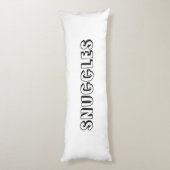 "Snuggles" Zwart wit Lichaamskussen (Achterkant (Verticaal))