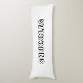 "Snuggles" Zwart wit Lichaamskussen (Voorkant Verticaal)