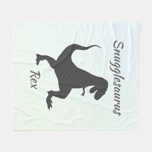 Snugglesaurus Rex Blanket Fleece Deken (Voorkant (Horizontaal))