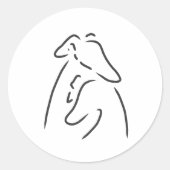 Snuggling Greyhounds Stickers (Voorkant)
