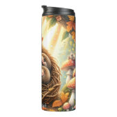 Snuggling Hedgehog Family Nest Thermosbeker (Geroteerd rechts)