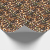 Snuggling Kerstmis Teddy Bears Cadeaupapier (Hoek)