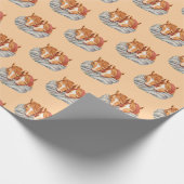Snuggling Twin Horses Cadeaupapier (Hoek)