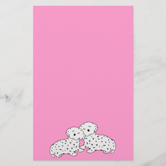 Snuggly Dalmatian Dreams Briefpapier (Voorkant)
