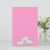 Snuggly Dalmatian Dreams Briefpapier (Staand voorkant)