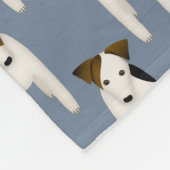 Snuggly Jack Russell Terriers patroon monogram Fleece Deken (Hoek)