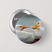 Snuggly Pelicans Ronde Button 5,7 Cm (Voorkant /achterkant)