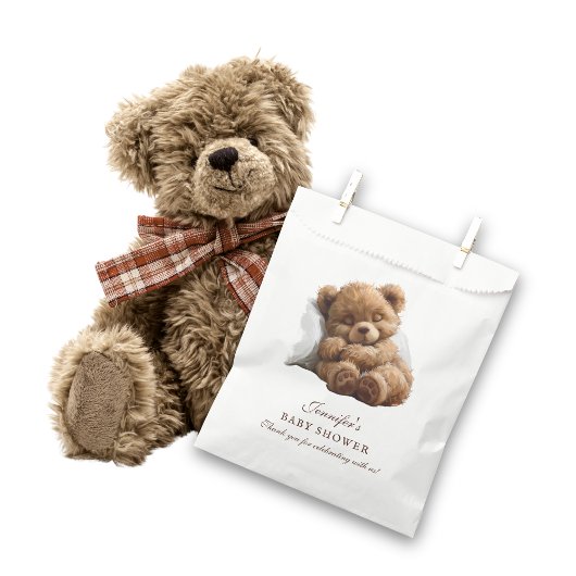 Snuggly Teddy Bear Schattige Baby shower Dank u Bedankzakje