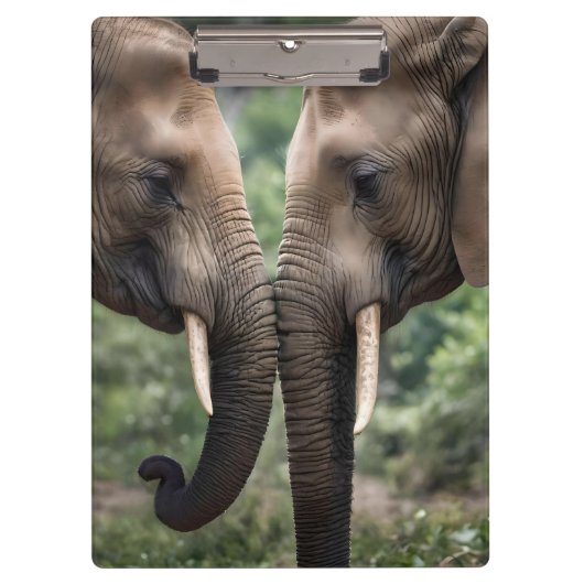 "Snuits tot Snuits: Een Zachte Olifant Omhelzing"  Klembord (Voorkant)
