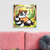 Snuivende Stinkdier | Mooie Cartoon Kinderkamer Ku Canvas Afdruk (Insitu (Woonkamer))