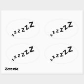 Snurken zzz ovale sticker (Vel)