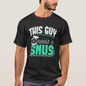 SNUS geschenk rookvrij stoppen met roken anti-nico T-shirt (Voorkant)