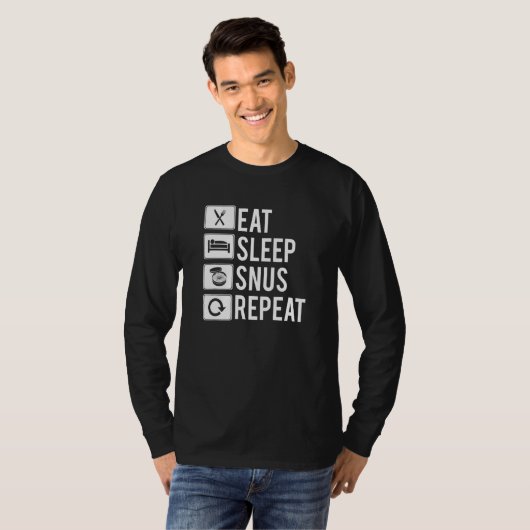 Snus Idea No Smoker Nicotine Smokeless Tobacco T-shirt (Voorkant volledig)