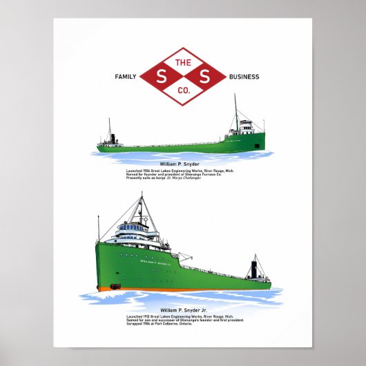 Snyder en zoon vrachtschepen uit de Grote Meren Poster (Voorkant)